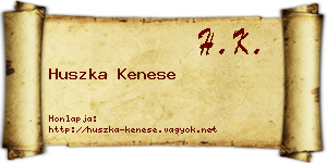 Huszka Kenese névjegykártya
